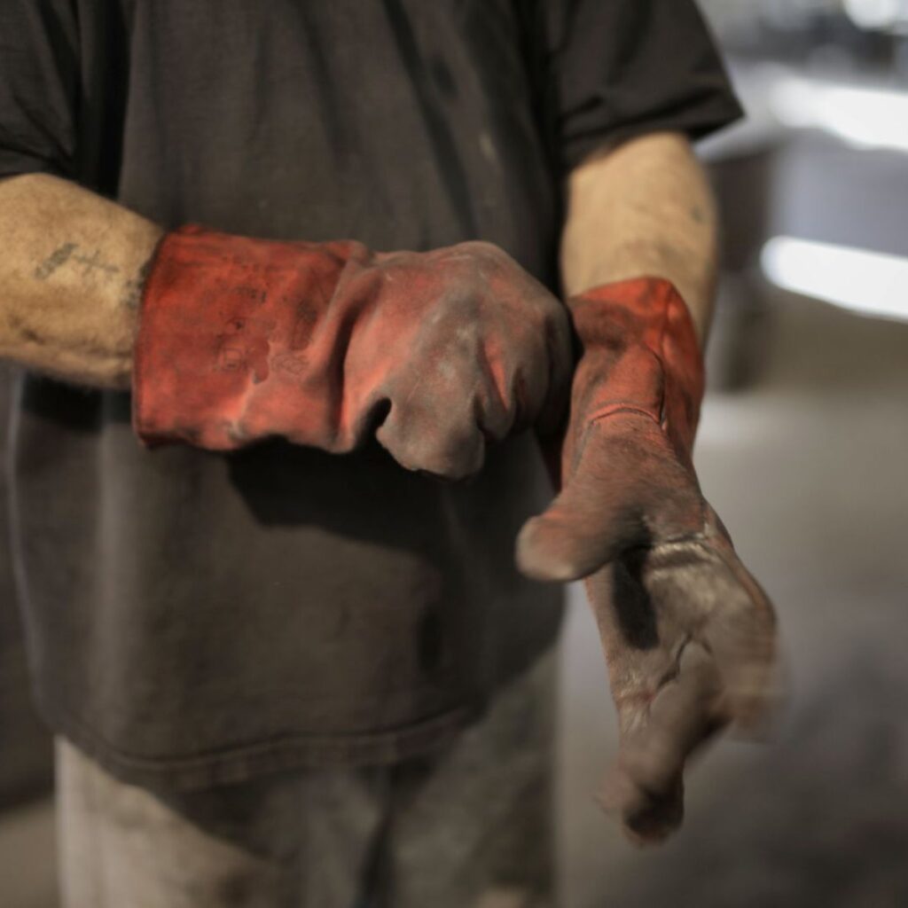 Gants de soudeur en cuir — Photo 1 sur 1